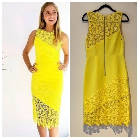 Alice + Olivia Margy Floral Guipure Lace Midi Dress Size 4 NWOT - Picture 9 of 16